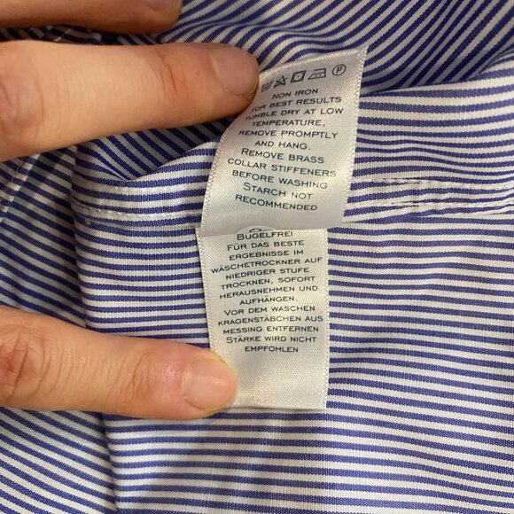 Charles Tyrwhitt Non-Iron Cotton Dress Shirt, Extra Slim Fit (16/33 inches) - Picture 5 of 8